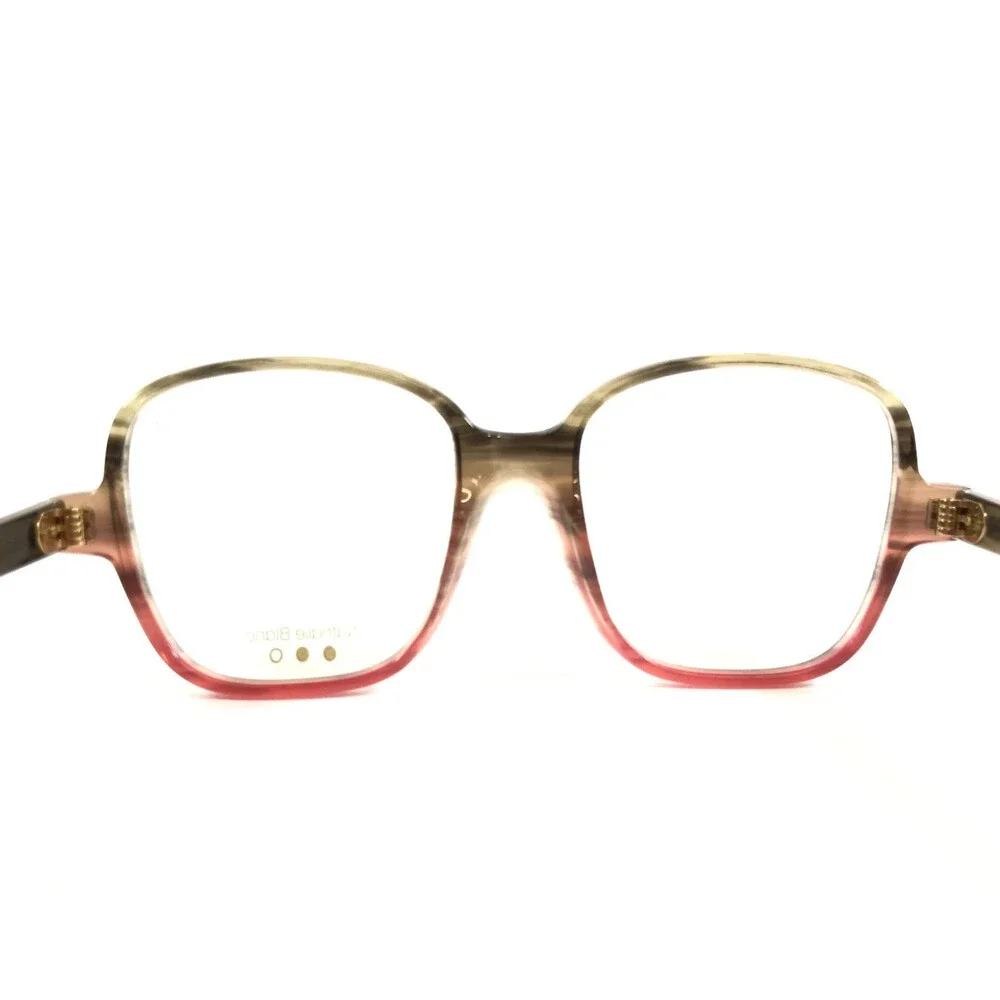 Nathalie Blanc Eyeglasses Frames LUCIANE 337 Brown Red Horn Full Rim 50-17-145